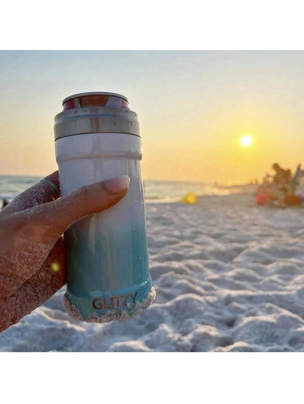 Skinny 12oz Can Cooler - Coral Ombré